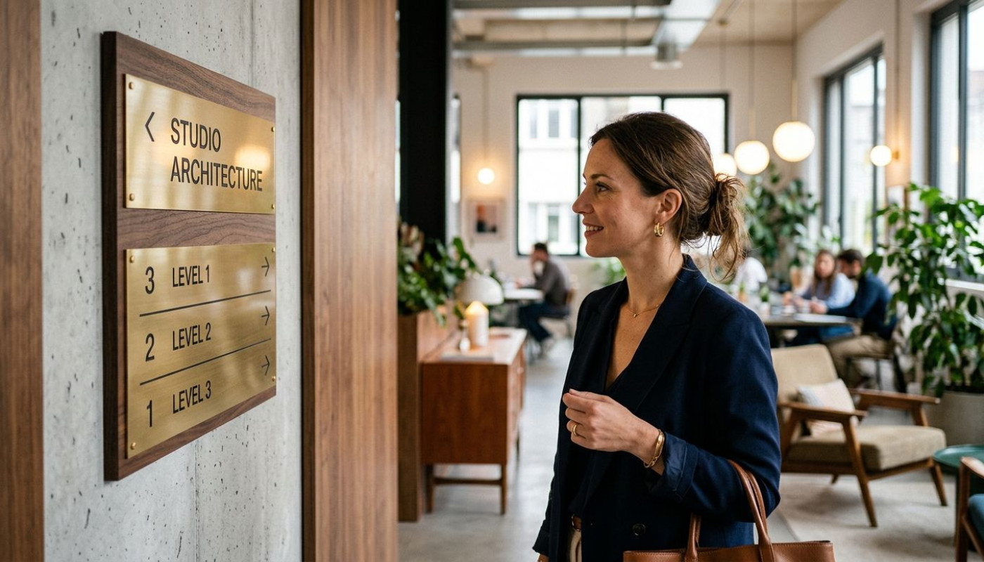 Plaques signalétiques : pourquoi leur esthétique influence l’image de marque